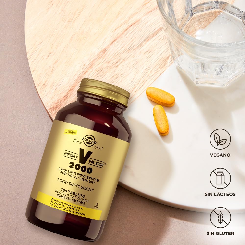 Solgar Formula VM-2000 (Multinutrient System), 180 Tablets - Premium Quality Multiple - Contains Zinc - Supports A Healthy Immune System - Vegan, Dairy Free, Kosher - 90 Servings SolgarAu supplements