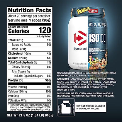 Dymatize ISO100 Hydrolyzed Protein Powder, 100% Whey Isolate, 25g of Protein DymatizeUS supplements
