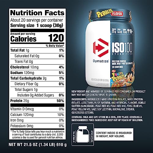 Dymatize ISO100 Hydrolyzed Protein Powder, 100% Whey Isolate, 25g of Protein DymatizeUS supplements