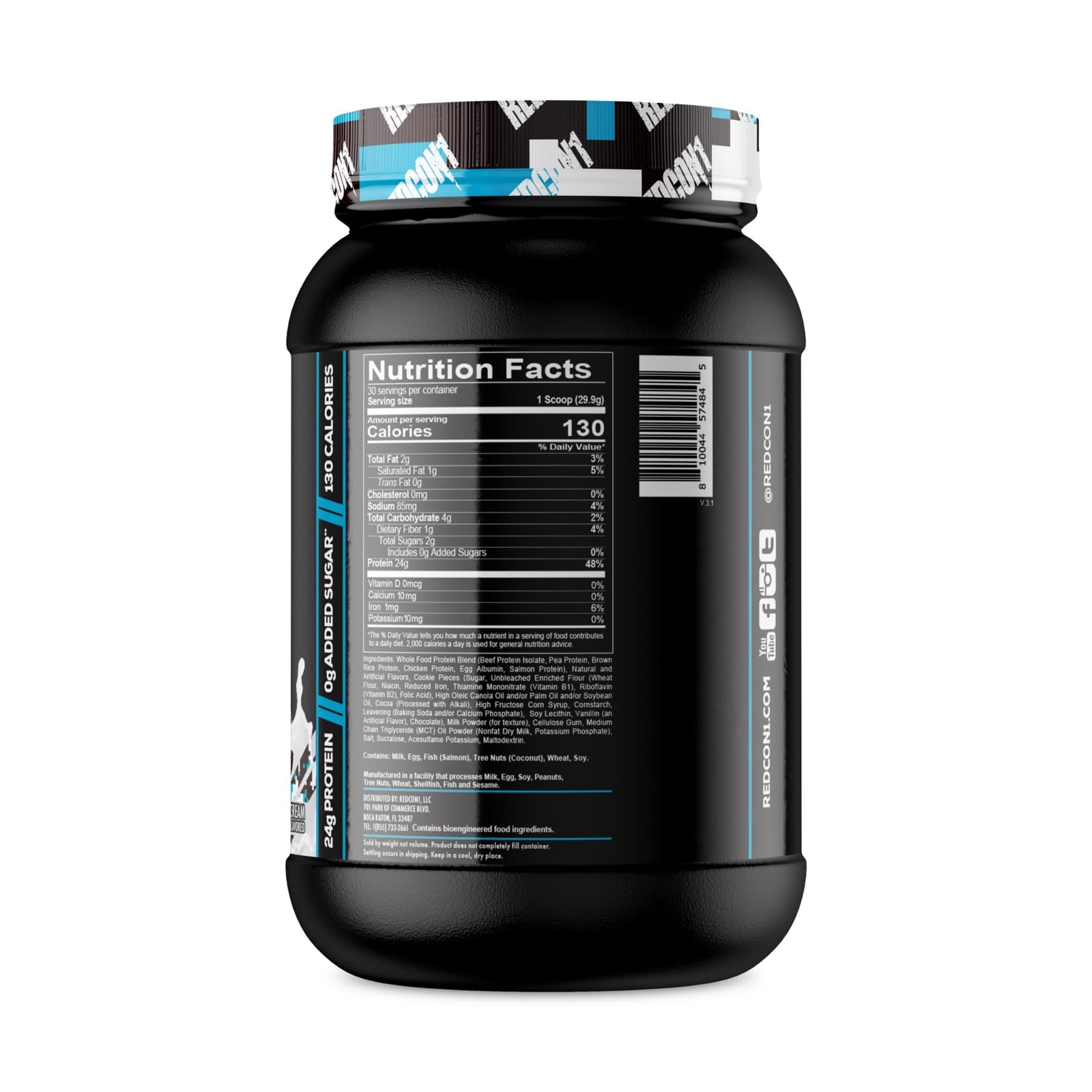 REDCON1 MRE Lite Whole Food Protein Powder, Cookies N' Cream - Low Carb & Whey REDCON1US supplements