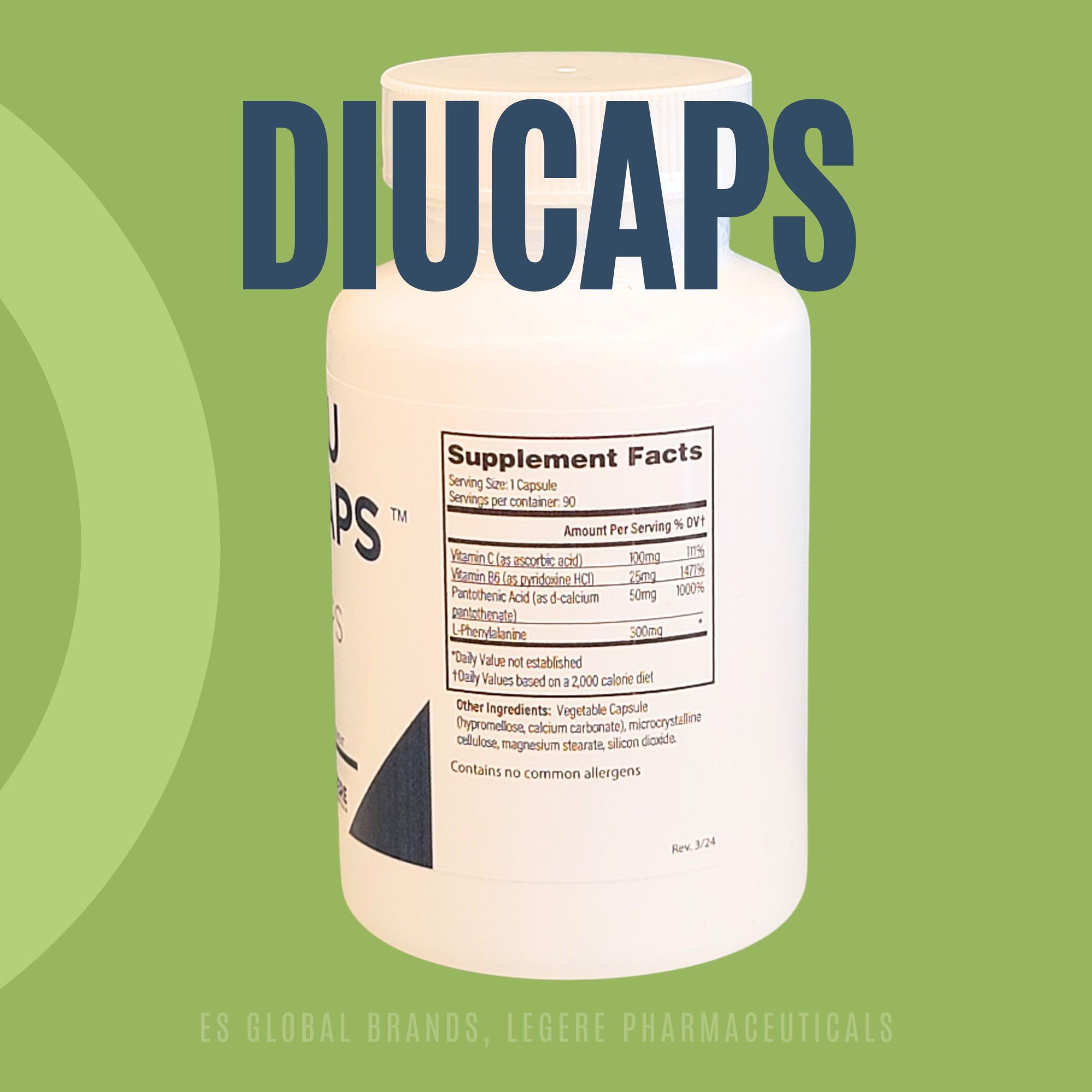 Legere Pharmaceuticals Diucaps 90 Capsules LegereAu supplements