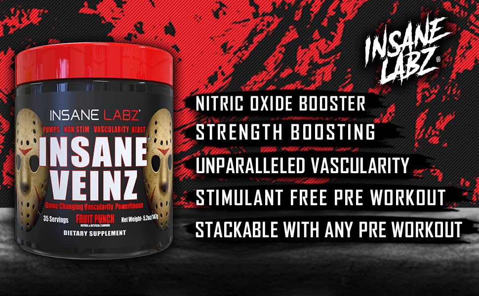 Psychotic, and Insane Veinz, Pre Workout Stack (Fruit Punch) Insane LabzUS supplements