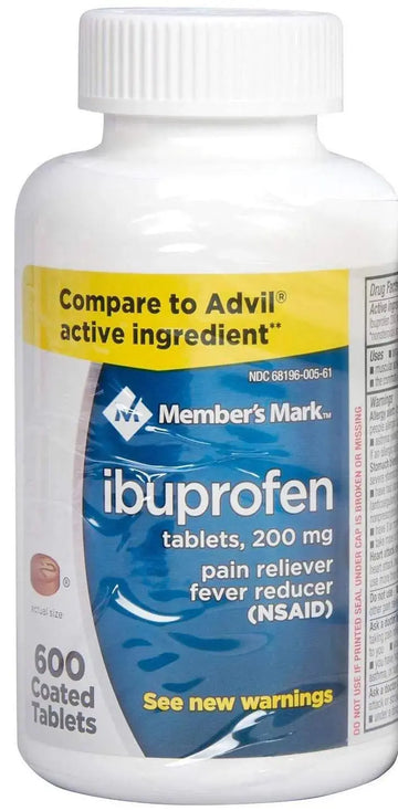Member's Mark Ibuprofen Coated Tablets 200mg Pain Reliever Fever Reducer, 1 Bottle, 600 Tablets MEMBER´S MARKAu supplements