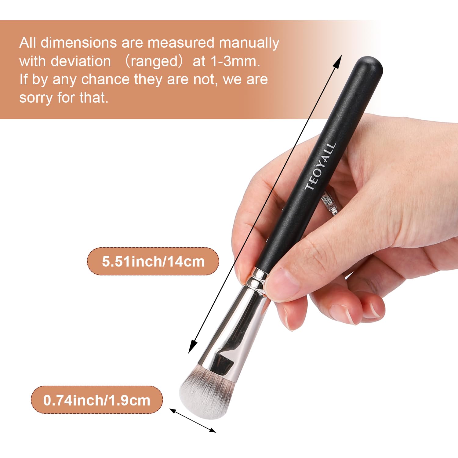 TEOYALL Angled Concealer Brush, Synthetic Contour Brush for Blending Setting Buffing with Liquid, Cream and Powder Cosmetic (Angled Brush) TEOYALLAu supplements