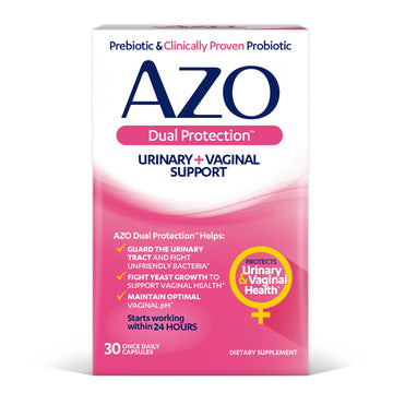 AZO Dual Protection | Urinary + Vaginal Support* | Prebiotic Plus Clinically Proven Women AZOAu supplements