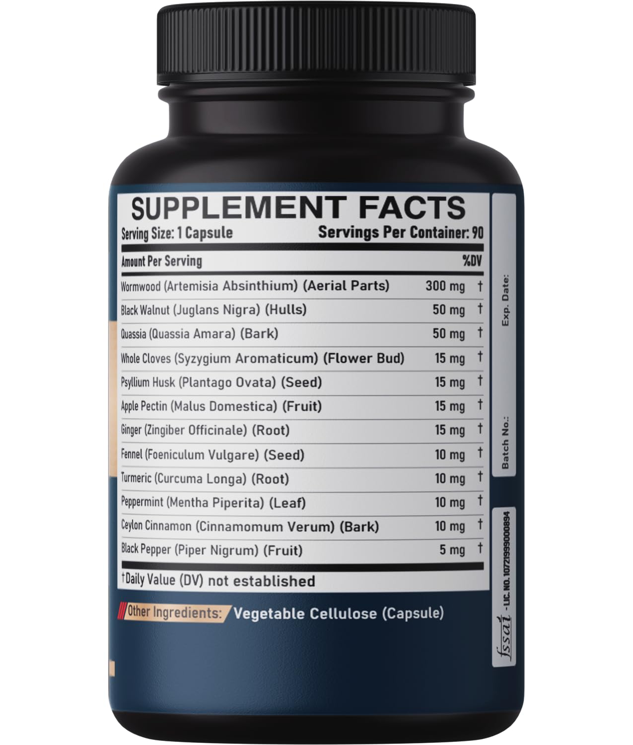 DEDICAD 12in1 Wormwood Black Walnut Clove Capsules - Immune, and Mood Support - 3 Month Supply - 90 Vegan Capsules DEDICADAu supplements