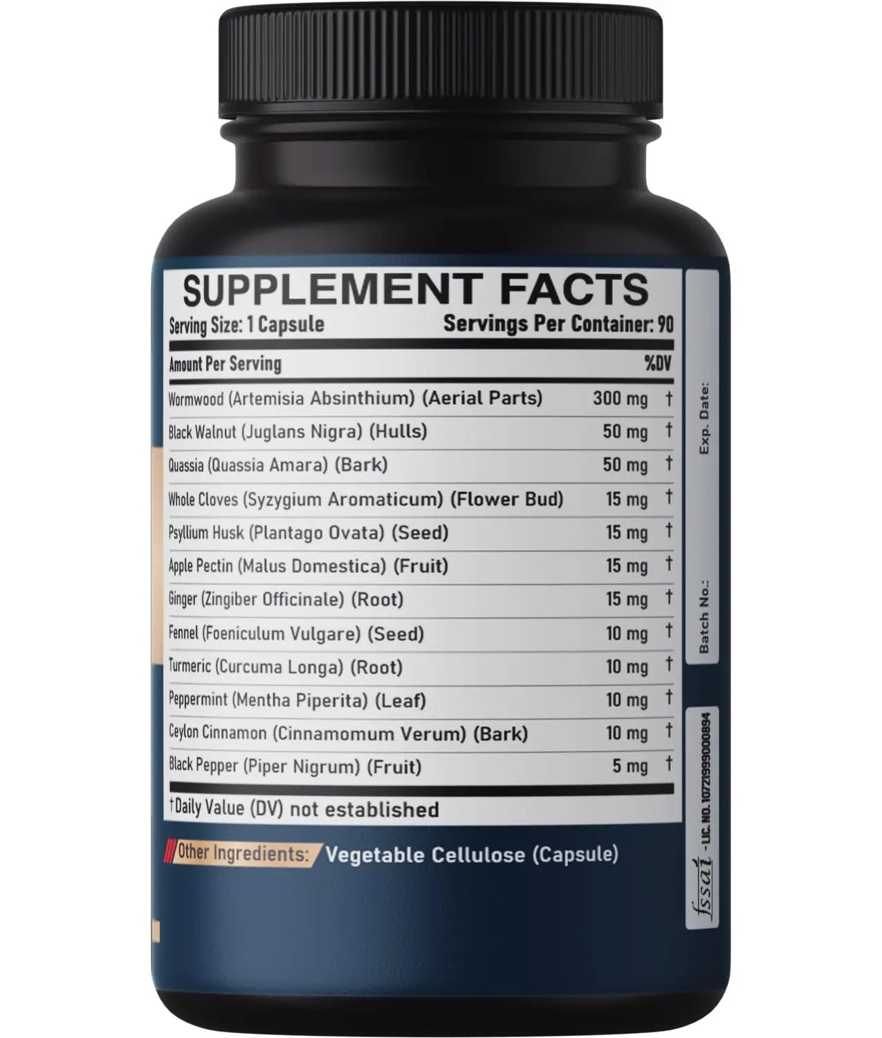 DEDICAD 12in1 Wormwood Black Walnut Clove Capsules - Immune, and Mood Support - 3 Month Supply - 90 Vegan Capsules DEDICADnz supplements