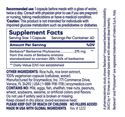 Enzymedica, Berberine Phytosome EnzymedicaUS supplements