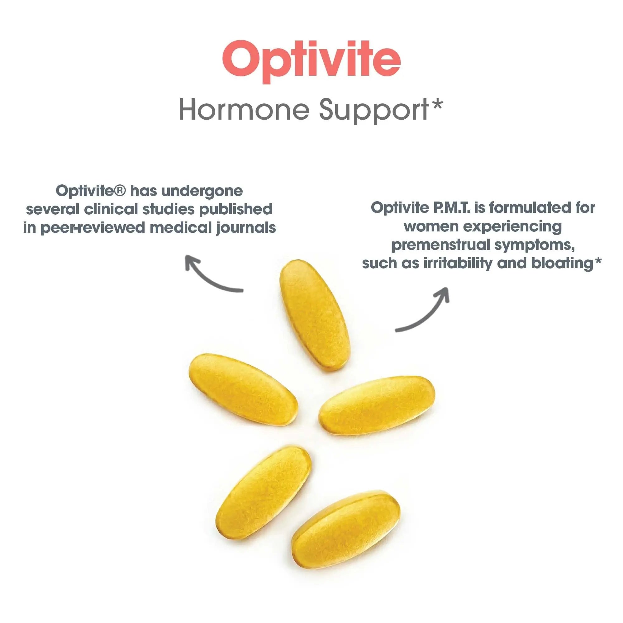 Optimox Optivite - PMS Support Supplement for Women, Period Multivitamin for Hormone Balance with Vitamin B6 & Iron, Hormone Support Vitamin - 180 Tablets OptimoxAu supplements
