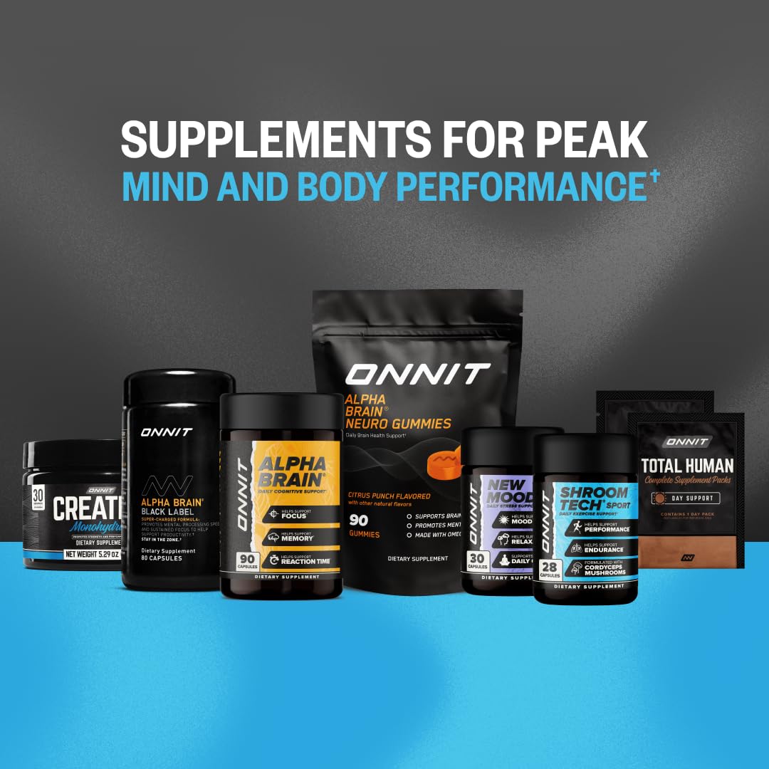 ONNIT Creatine Monohydrate Powder – Unflavored, 90-Serving Value Size – Supports Strength, Lean Muscle, and Brain Energy† – Keto Friendly, No Fillers, 90 Servings, 15.29 oz ONNITAu supplements