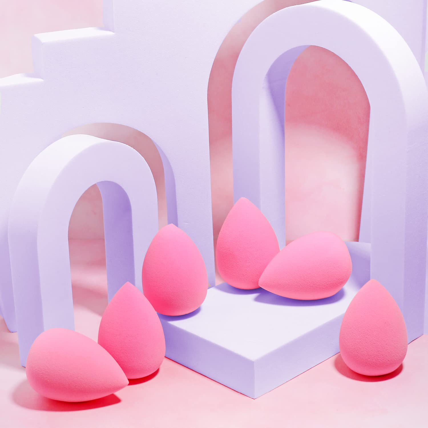 AOA Studio Collection makeup Sponge Set Latex Free and High-definition Set of 6 makeup Wonder blender For Powder Cream and Liquid, Super Soft Wonder Beauty Cosmetic AOA STUDIOAu supplements
