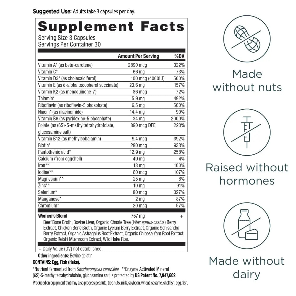 Ancient Nutrition Multivitamin for Women, Multi Women's, Methylated Vitamin D, C, B12, Zinc, Magnesium Ancient NutritionAu supplements