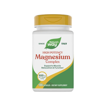 Nature's Way Magnesium Complex, Supports Muscle Relaxation*, Muscle Function*, Promotes a sense of Calm*, Magnesium Citrate and Oxide, 100 Capsules Nature's WayAu supplements