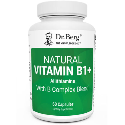 Dr. Berg Natural Vitamin B1 B6 B12 Complex - Allithiamine Vitamin B1 Supplement with 8 Essential Vitamin B Complex for Men & Women Including Thiamin Dr. Berg NutritionalsUS supplements