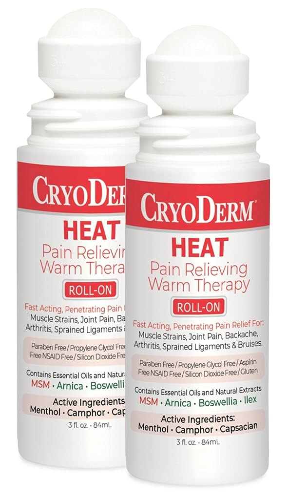 Pkg of 2 CryoDerm Heat Roll-On CryoDermAu supplements