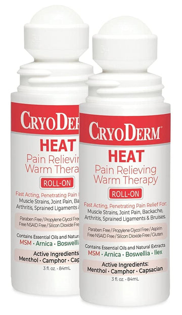 Pkg of 2 CryoDerm Heat Roll-On CryoDermAu supplements