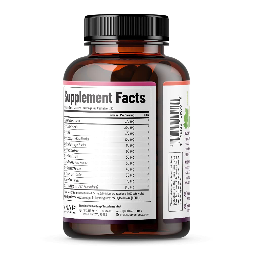 Snap Supplements Detox Cleanse Capsules - Advanced Blend for Full Body Detox & Cleans Snap SupplementsUS supplements