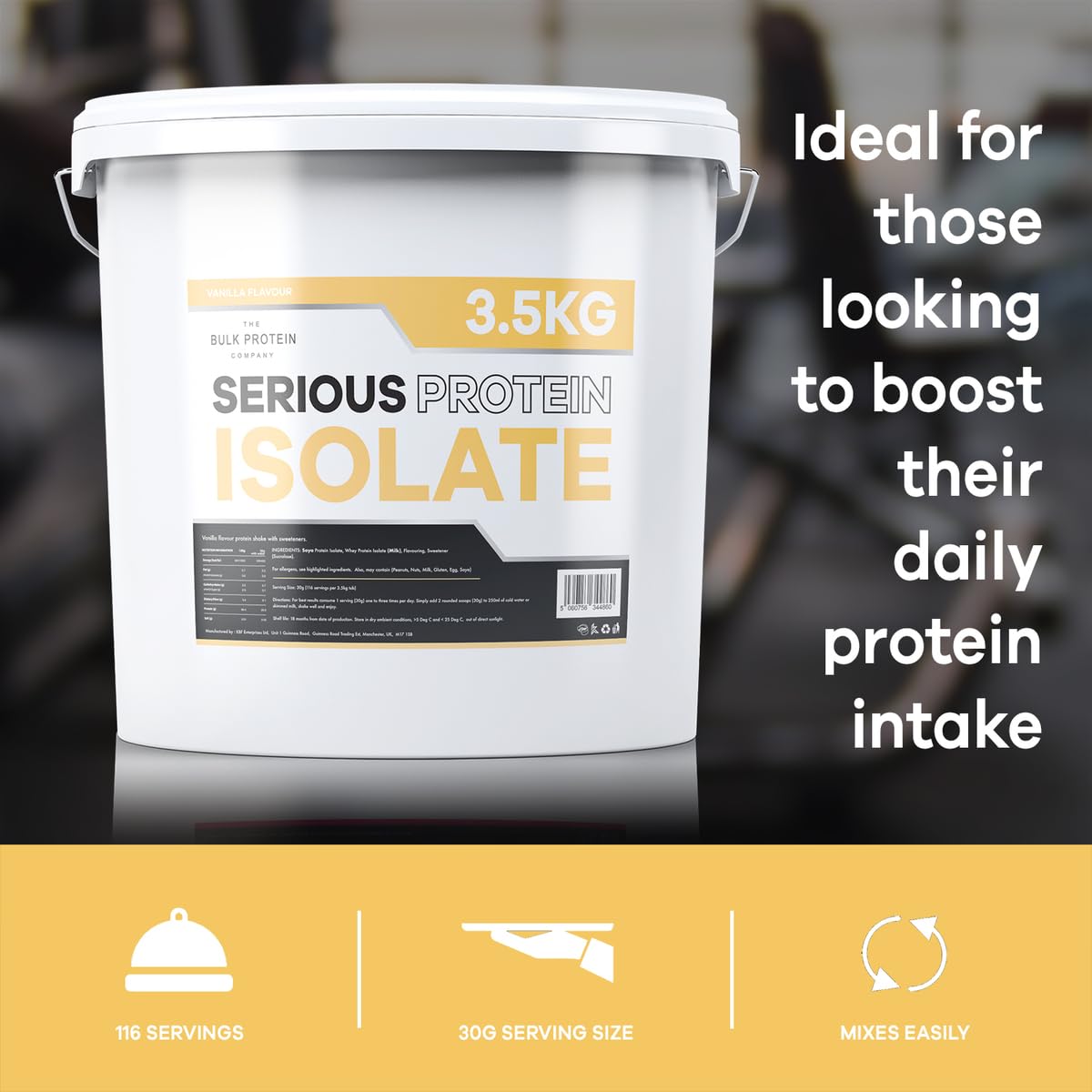The Bulk Protein Company, Serious Protein Isolate – 3.5kg – Whey Protein Iso The Bulk Protein CompanyAu supplements