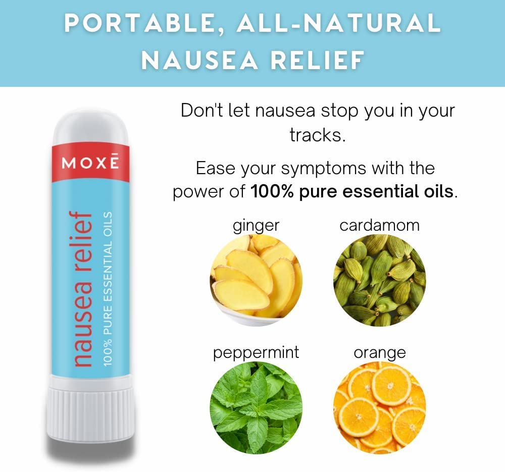 MOXE Nausea Nasal Inhaler Sticks, All Natural Essential Oil Blend, Ginger, Cardamom, Peppermint MOXEAu supplements