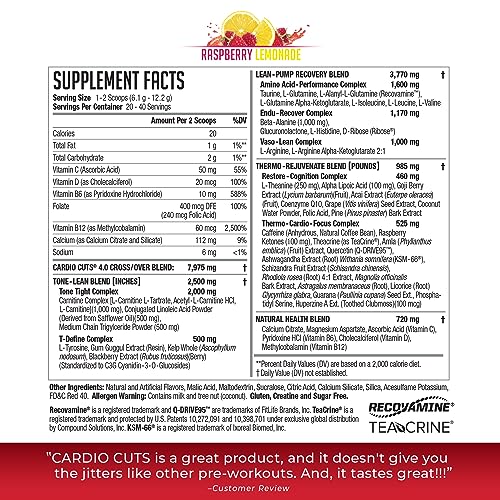 NDS Nutrition Cardio Cuts 4.0 - Raspberry Lemonade - 8.6 oz. NDS NutritionAu supplements