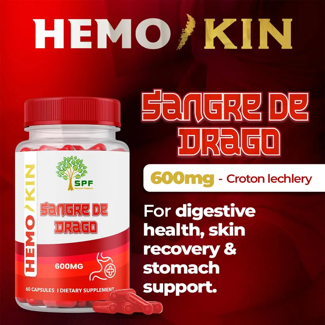 SPF Natural Products HEMOKIN with Sangre de Drago – Hemorrhoid and Fissure Relief Supplement, Helps with Itching, Swelling, Pain Relief (60 Caps) (1) SPF Natural ProductsAu supplements