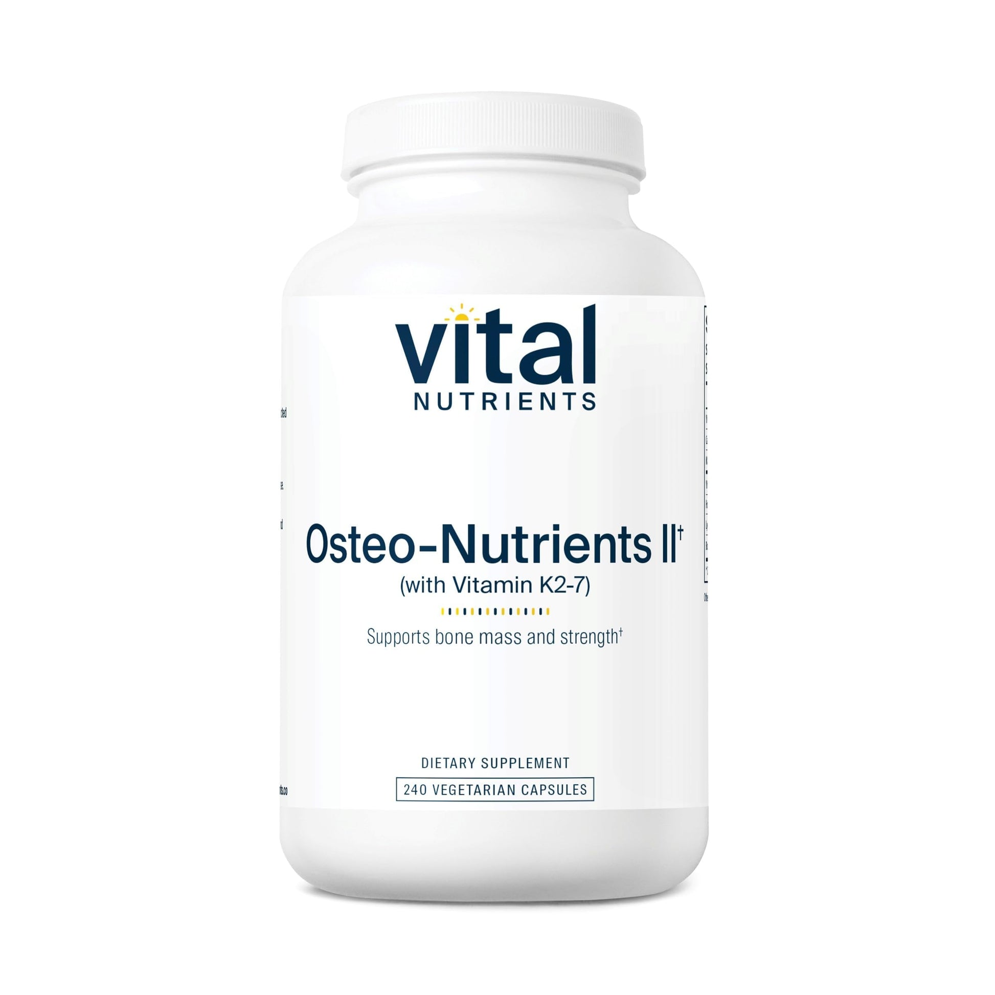Vital Nutrients Osteo-Nutrients II - Vitamin K2 + D3, Calcium, Boron, and Magnesium for Bone Strength* - Healthy Heart Support - Vegetarian Supplement - Gluten, Dairy, Soy Free - 240 Capsules Vital NutrientsAu supplements
