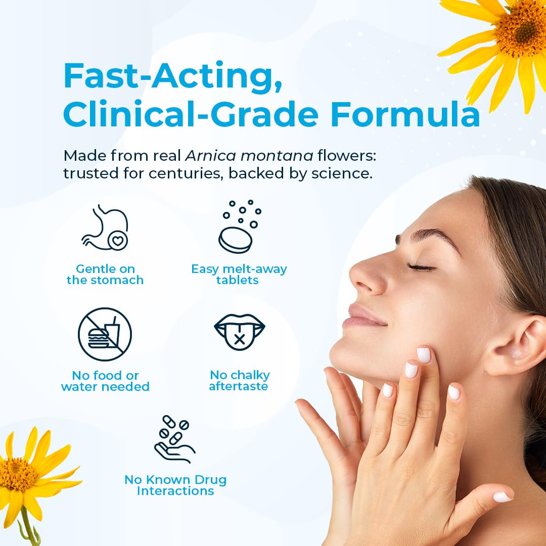 VitaMedica Arnica Montana 200C Rapid Dissolve Tablets for Natural Pain, Bruising, and Swelling Support - High Potency Homeopathic Medicine for Injury and Surgery Recovery - 150 Ct - 50 Servings VitaMedicaAu supplements
