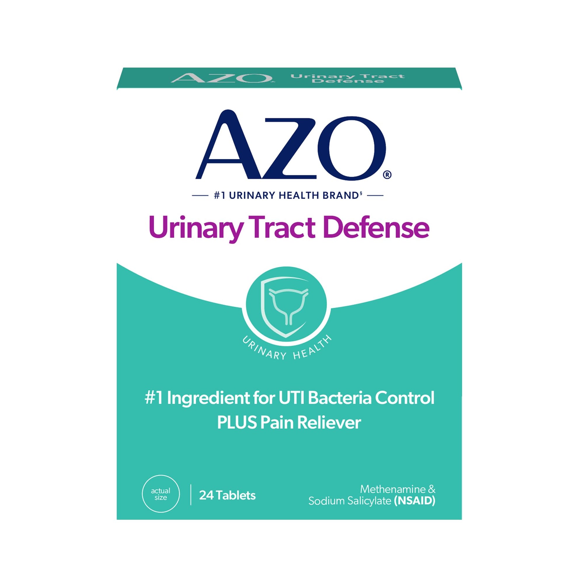 AZO Urinary Tract Defense Antibacterial Protection, FSA/HSA Eligible, Helps Control a UTI Until You Can See a Doctor, from The No. 1 Most Trusted Urinary Health Brand, 24 Count (Pack of 1) AZOAu supplements