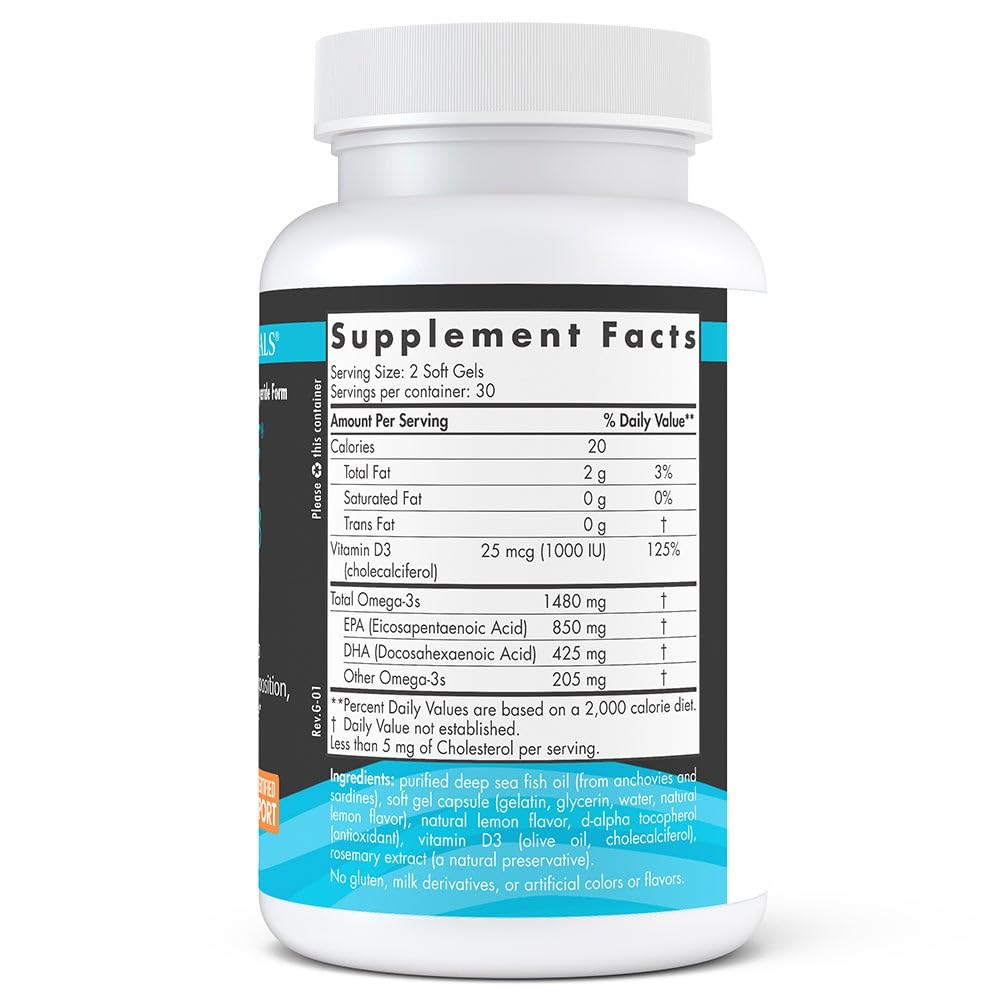 Nordic Naturals Ultimate Omega-D3 Sport, Lemon - 60 Soft Gels - 1480 mg Omega-3 + 1000 IU Vitamin D3 - NSF Certified - Supports Muscle, Bones, Focus & Endurance - 30 Servings Nordic NaturalsAu supplements