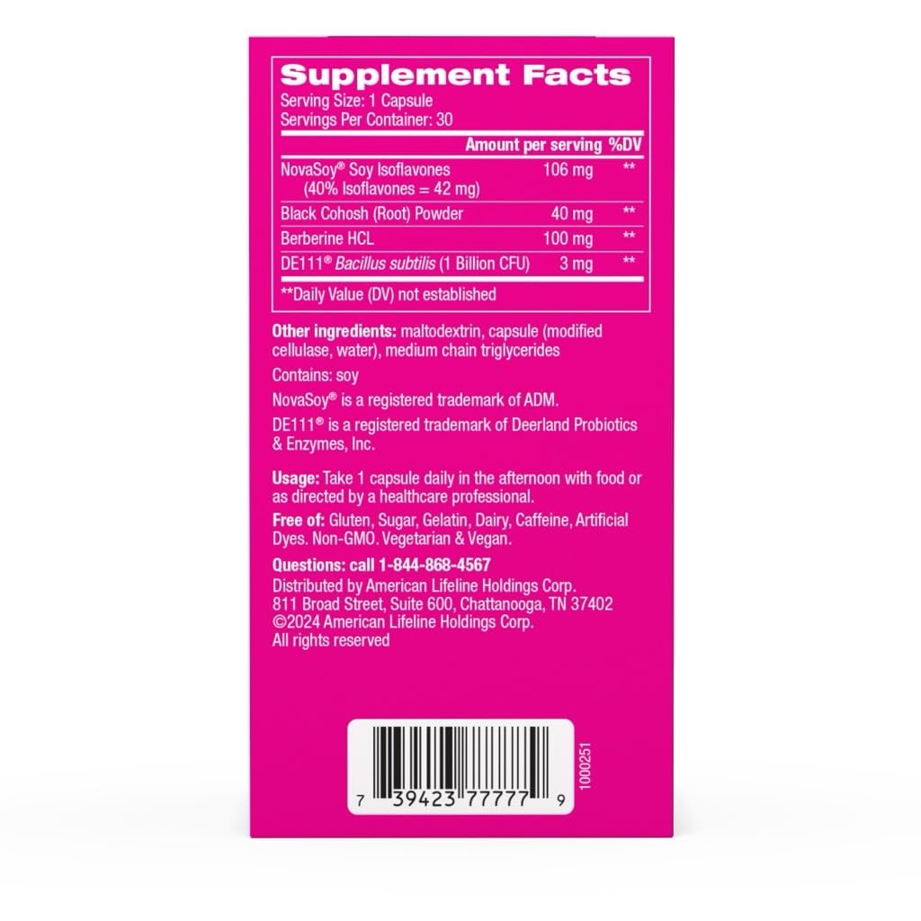 Florajen Triple-Action Menopause Probiotic - Hormonal Balance, Hot Flash, & Mood Swing Relief - Weight Management & Digestive Support - Featuring Berberine, Black Cohosh, & Botanical - 30 Capsules FlorajenAu supplements