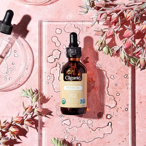 Cliganic Organic Argan Oil for Hair, Face & Skin (1oz) - 100% Pure, Cold Pressed CliganicAu supplements