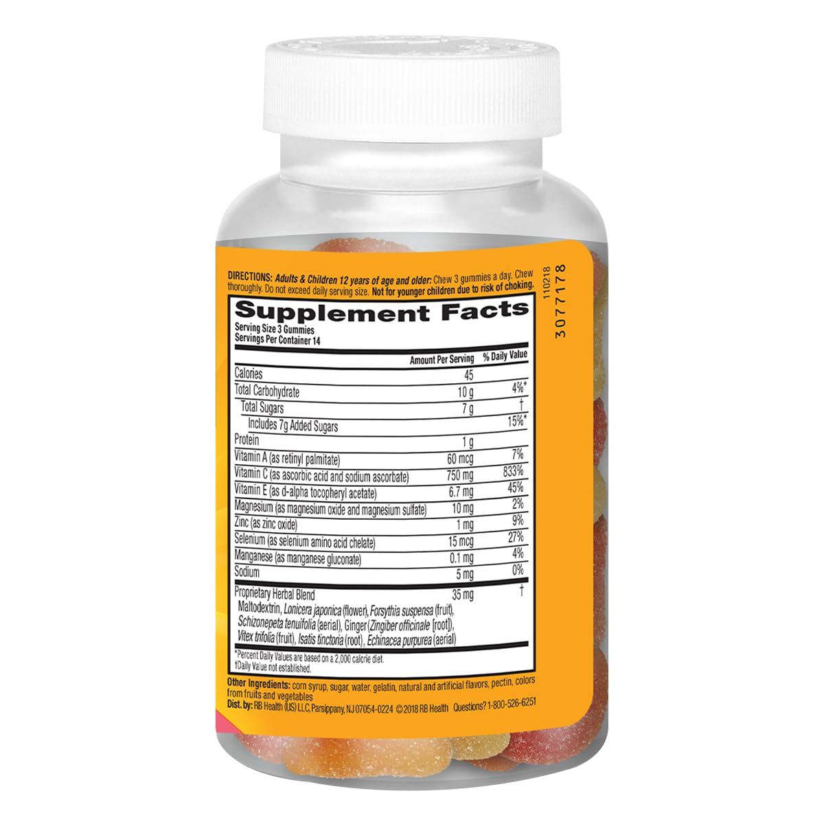 Airborne 750mg Vitamin C Immune Support Supplement Gummies for Adults, Assorted Fruit Flavor, Gluten Free Crafted Blend with Powerful Antioxidants Vitamins A C & E, 42 Gummies (2 Pack) AirborneAu supplements