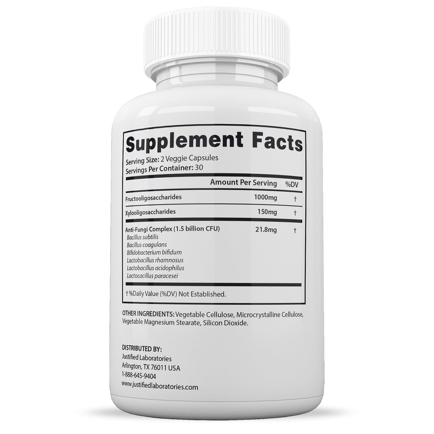 Justified Laboratories (2 Pack) Fungus Clear 1.5 Billion CFU Probiotic Pills 120 Capsules Justified LaboratoriesUS supplements