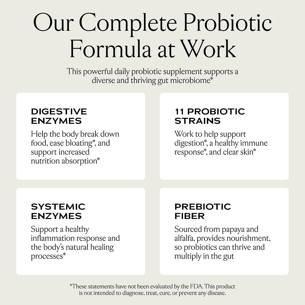 SAKARA Complete Probiotic - Prebiotics and Probiotics for Women Digestive Health Supplements, Supports Bloating, Immune System & Skin Radiance, Gut Health for Women with 3 Billion CFU's - 180 Capsules SAKARAAu supplements