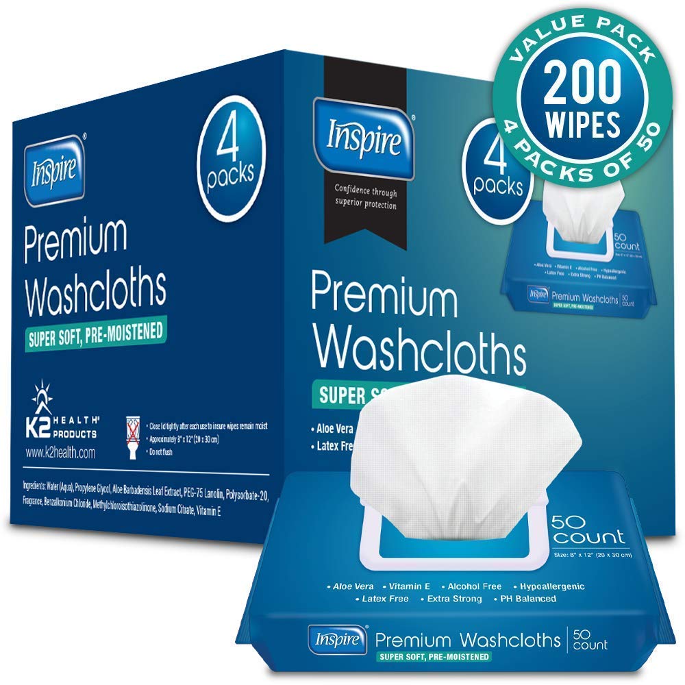 Inspire Adult Wet Wipes, Adult Wash Cloths, Adult Wipes for Incontinence InspireAu supplements