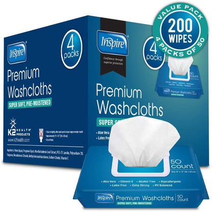 Inspire Adult Wet Wipes, Adult Wash Cloths, Adult Wipes for Incontinence InspireUS supplements