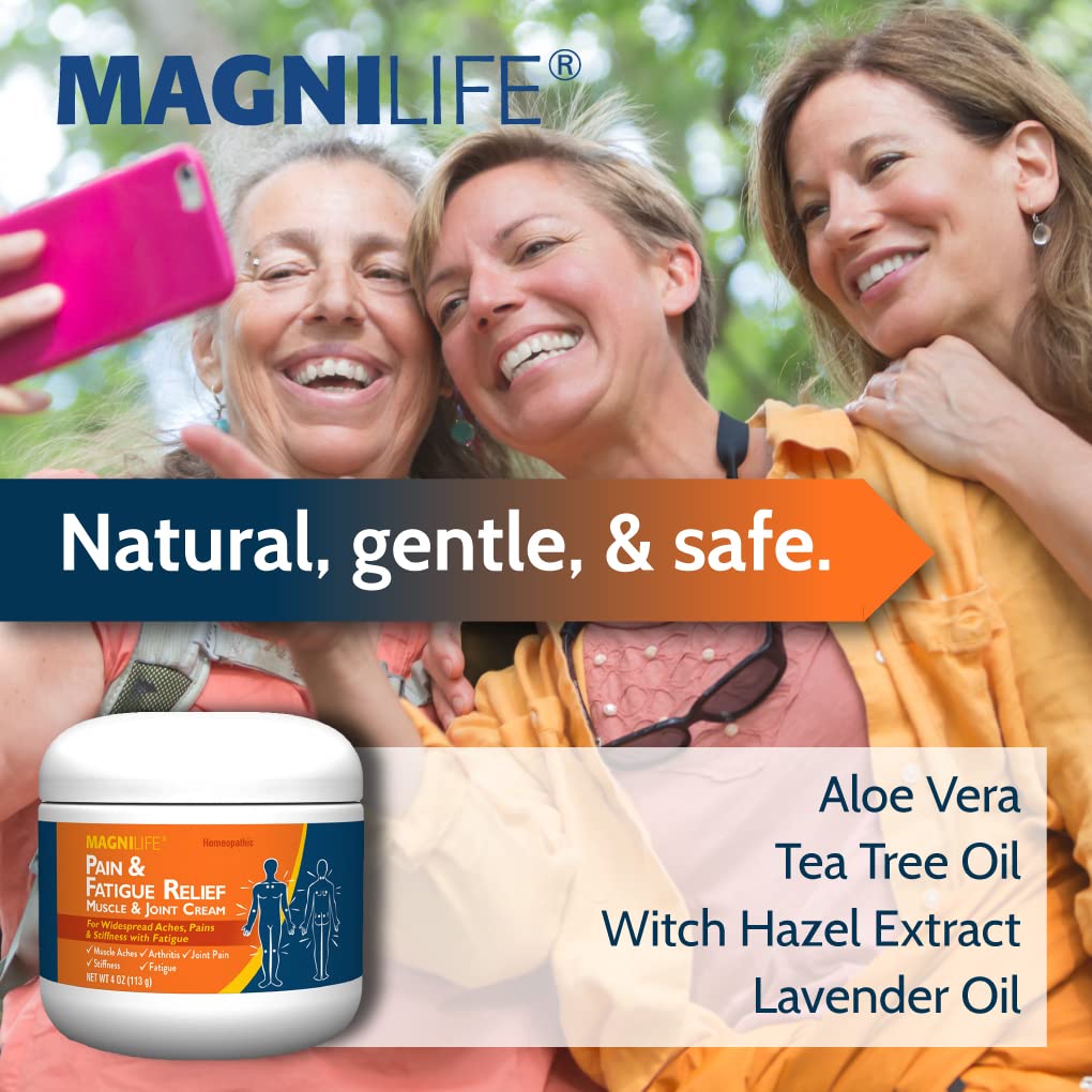 MagniLife Pain and Fatigue Relief Cream, 4 oz, Fast-Acting Relief for Fibromyalgia Symptoms, Muscle Aches & Joint Pain, Helps Relieve Soreness & Tenderness, Deep Penetrating Formula MagniLifeAu supplements