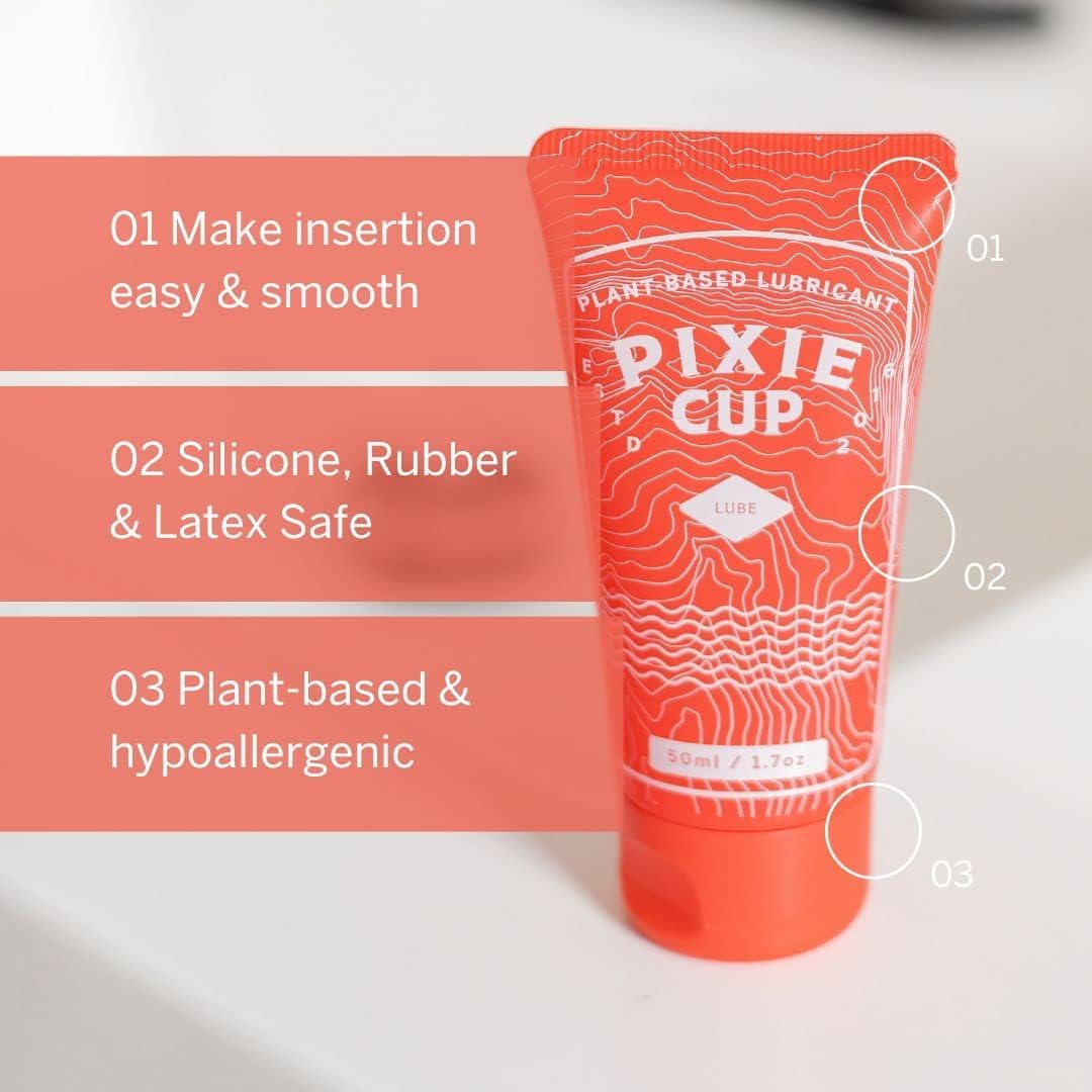 Pixie Menstrual Cup Lube - Make it Easy to Insert Your Period Cups - All Natural Water Based Lubricant Pixie CupAu supplements
