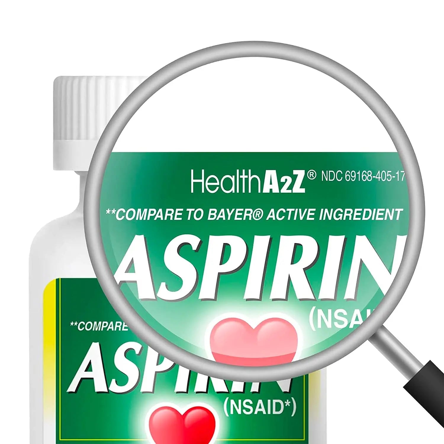 HealthA2Z® Aspirin 81 mg | Low Strength | Enteric Coated | Pain Relief | Reduces Minor Aches Muscle Pain & Cramps | Fever Reducer | Reduces Headache (365 Counts) HealthA2ZAu supplements