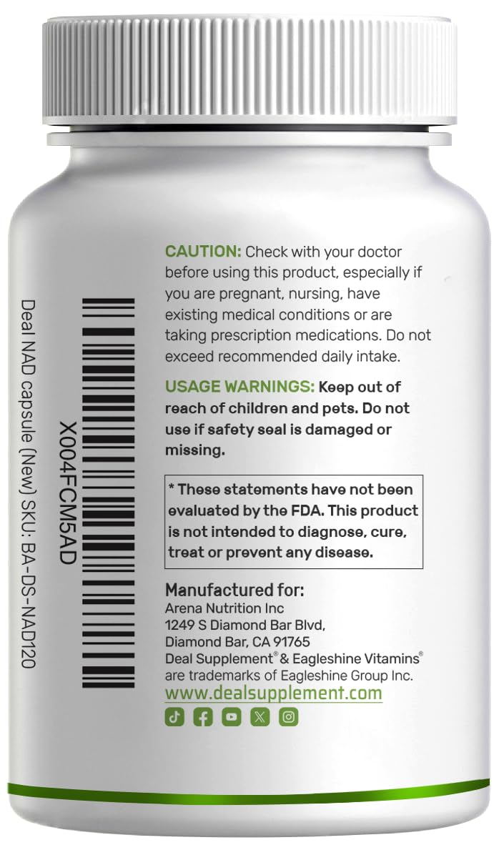 NAD+ Resveratrol Supplement 1,000mg Per Serving, 120 Veggie Capsules | 2-in-1 Extra Strength NMN Supplement Alternative | NAD Supplements for Women & Men | Non-GMO, Gluten Free DEAL SUPPLEMENTAu supplements