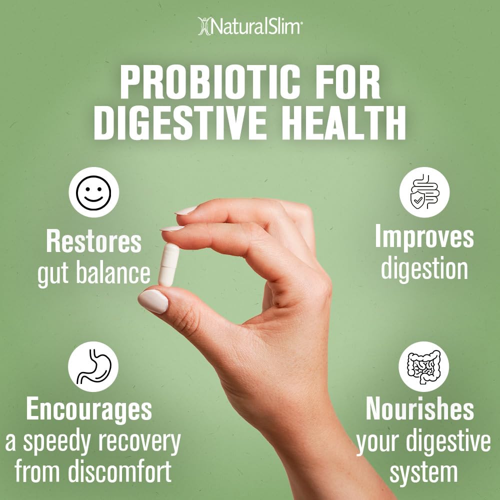 Probiotic Nutritional Supplements Gentle Formula Pro Biotics for Gut Health, Digestive Health, Immune Support, & De-Bloating for Women & Men, 7 Powerful Probiotic Strains, 60 Vegetarian Capsules 3 Pk NaturalSlimAu supplements