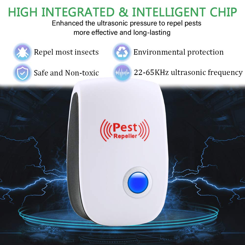 Ultrasonic Pest Repeller 6 Packs Electronic Plug in Indoor Sonic Repellent PalmandpondUS supplements
