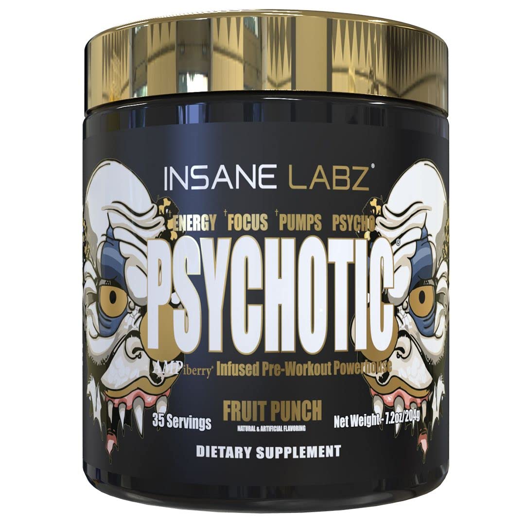 Insane Labz Psychotic Gold and Insane Veinz Gold Pre Workout Nitric Oxide Booster Stack Insane LabzAu supplements