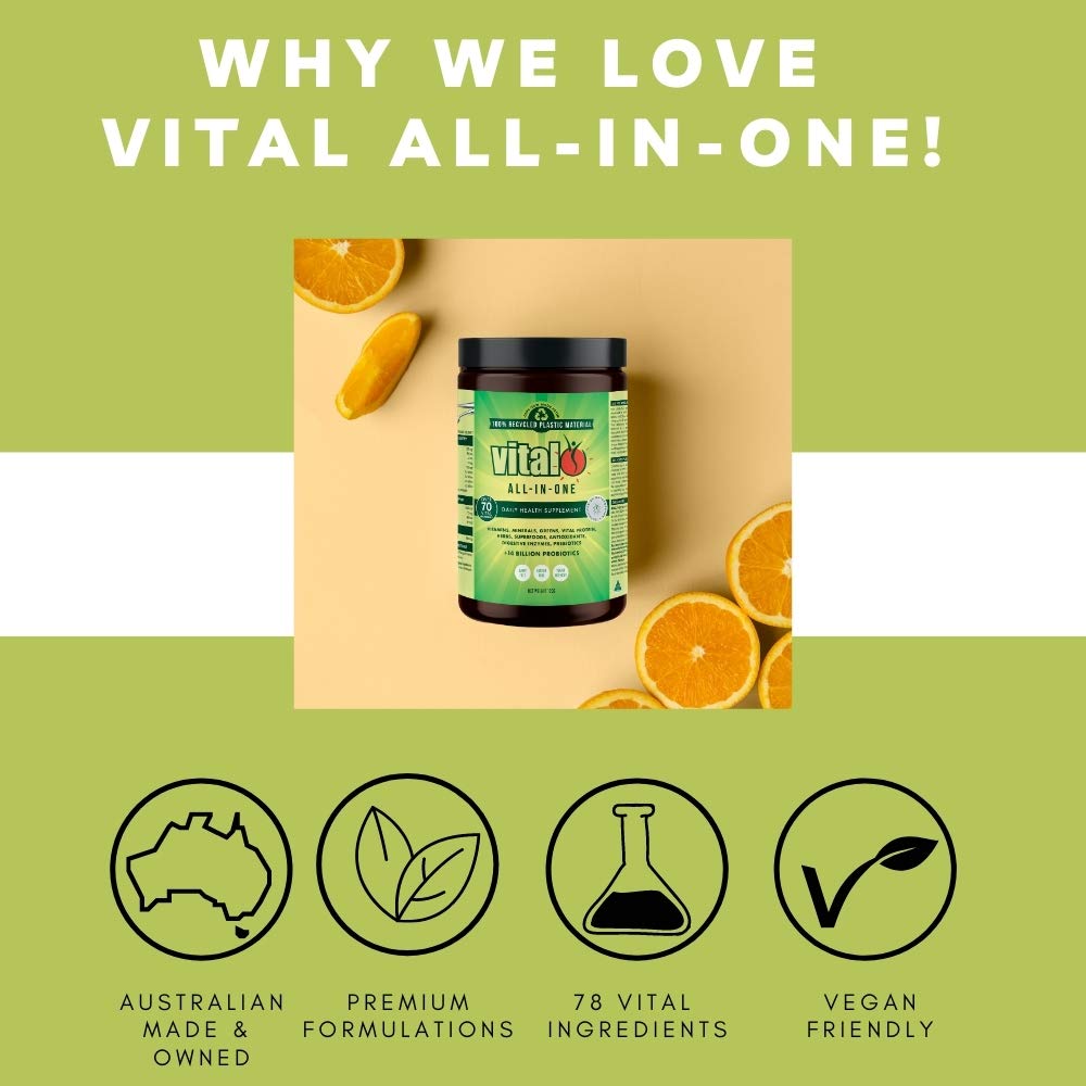 Vital Greens Antioxidant Superfood Powder Natural Multivitamin Formula 300gm / 10.58oz Vital GreensAu supplements