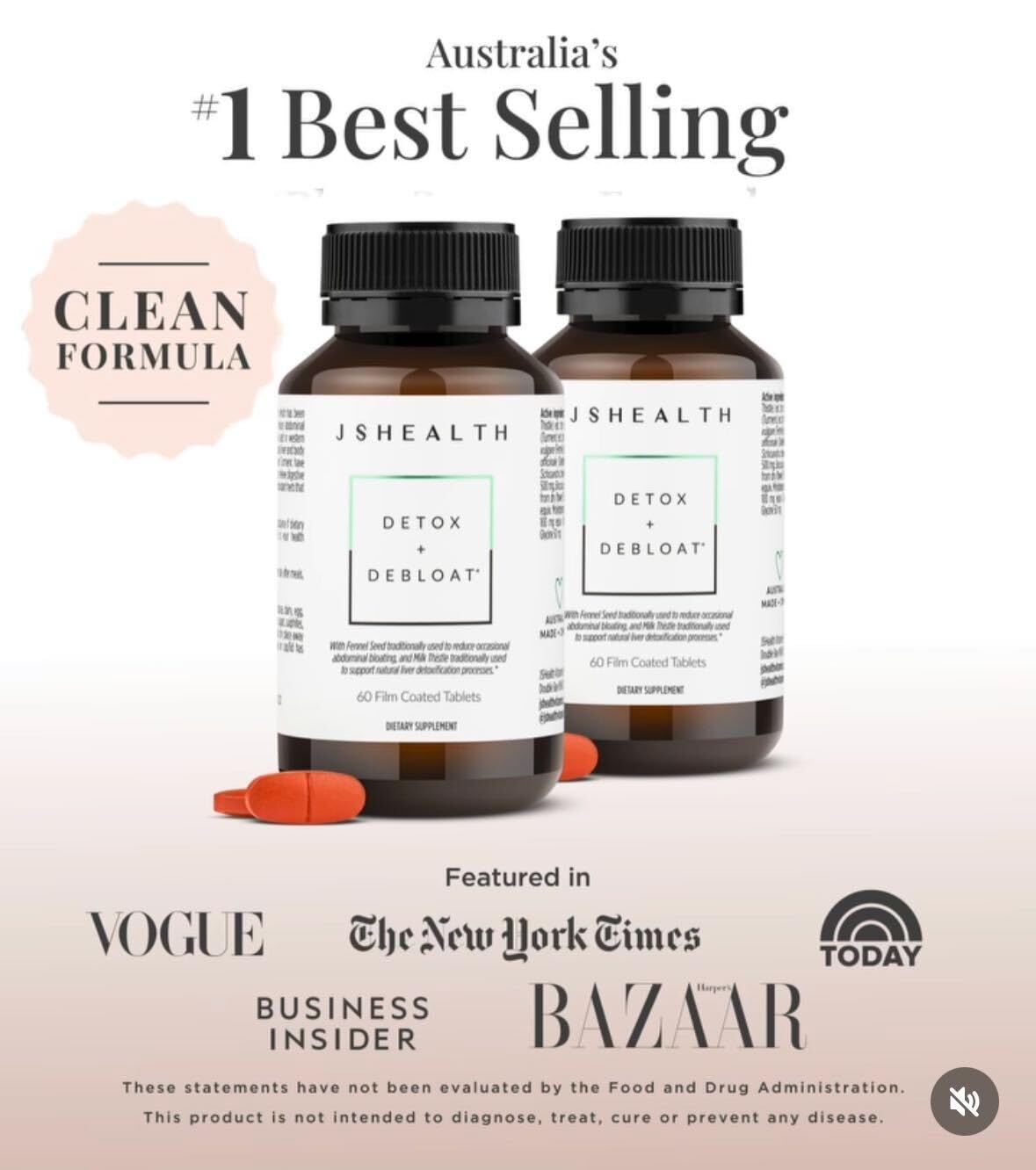 JSHealth Vitamins Detox and Debloat Liver Health Formula | Liver Detox Pills | Debloating JSHealthAu supplements