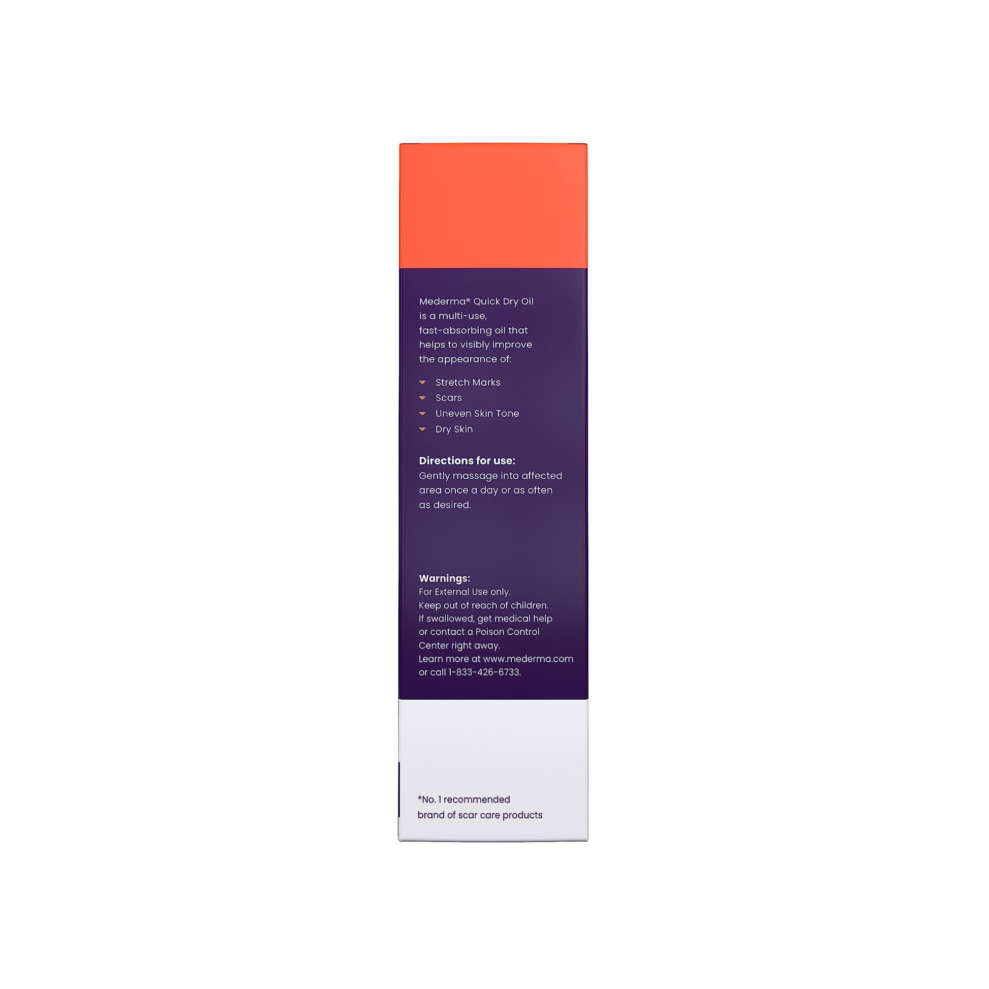 Mederma Quick Dry Oil, Scar and Stretch Mark Treatment, Helps to Improve the Appearance with Natural Botanical Extracts, Paraben Free, Fast-Absorbing, 3.4oz (100ml) MedermaAu supplements