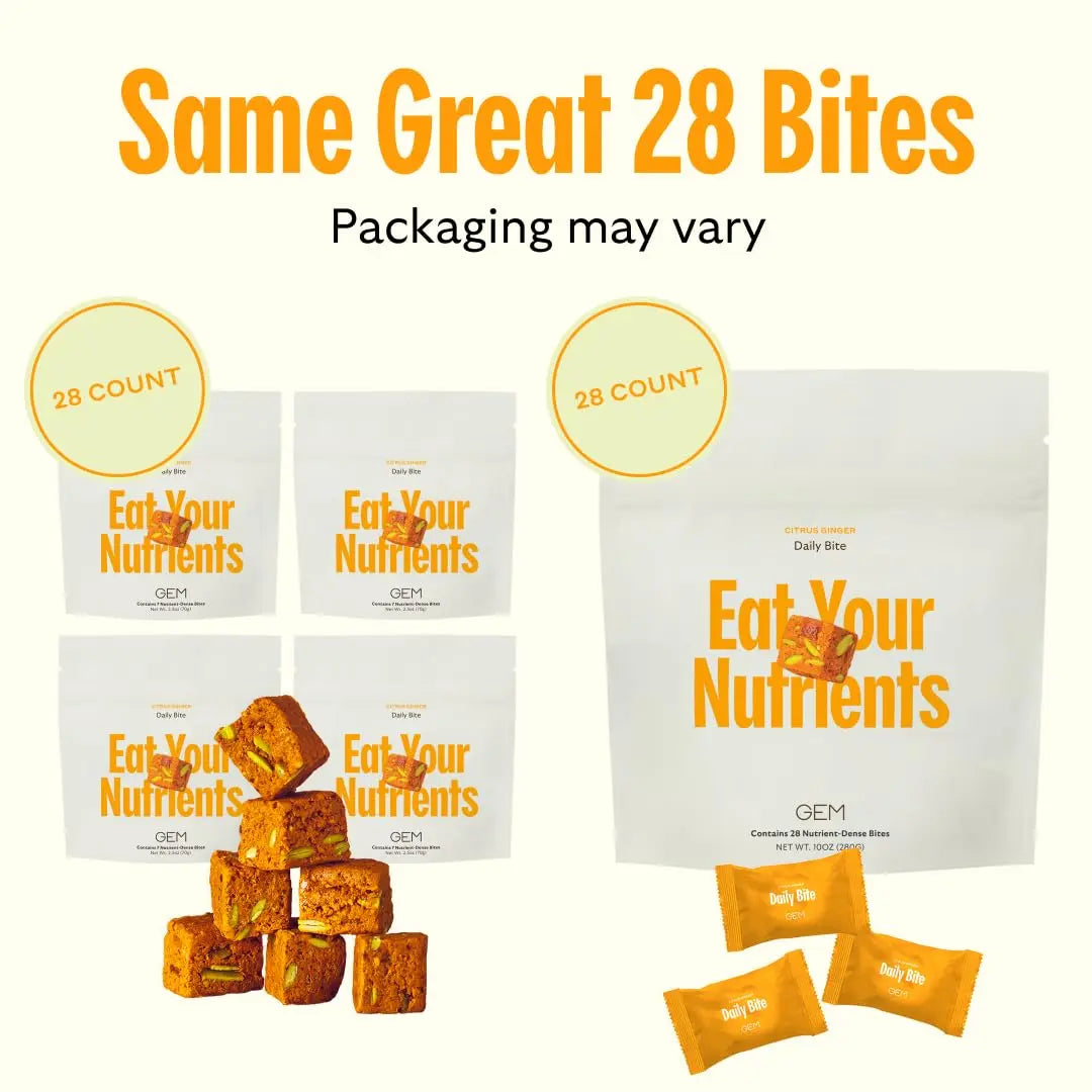 GEM Daily Bite for Women & Men, with 20+ Vitamins, Minerals & Superfoods Like Zinc, Vitamin D, B-Complex, K, Turmeric, Fiber & Prebiotics GEMAu supplements