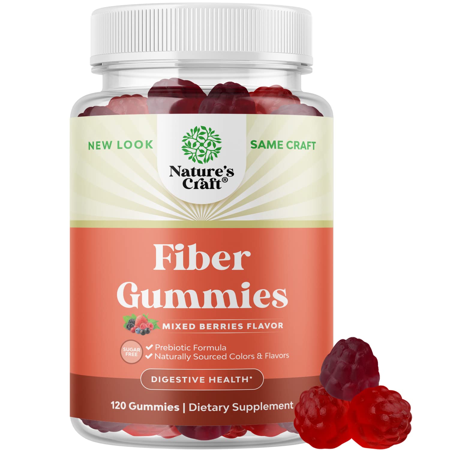 Sugar Free Fiber Gummies for Adults - High Fiber Supplement Gummies Vitamins for Adults Natures CraftAu supplements