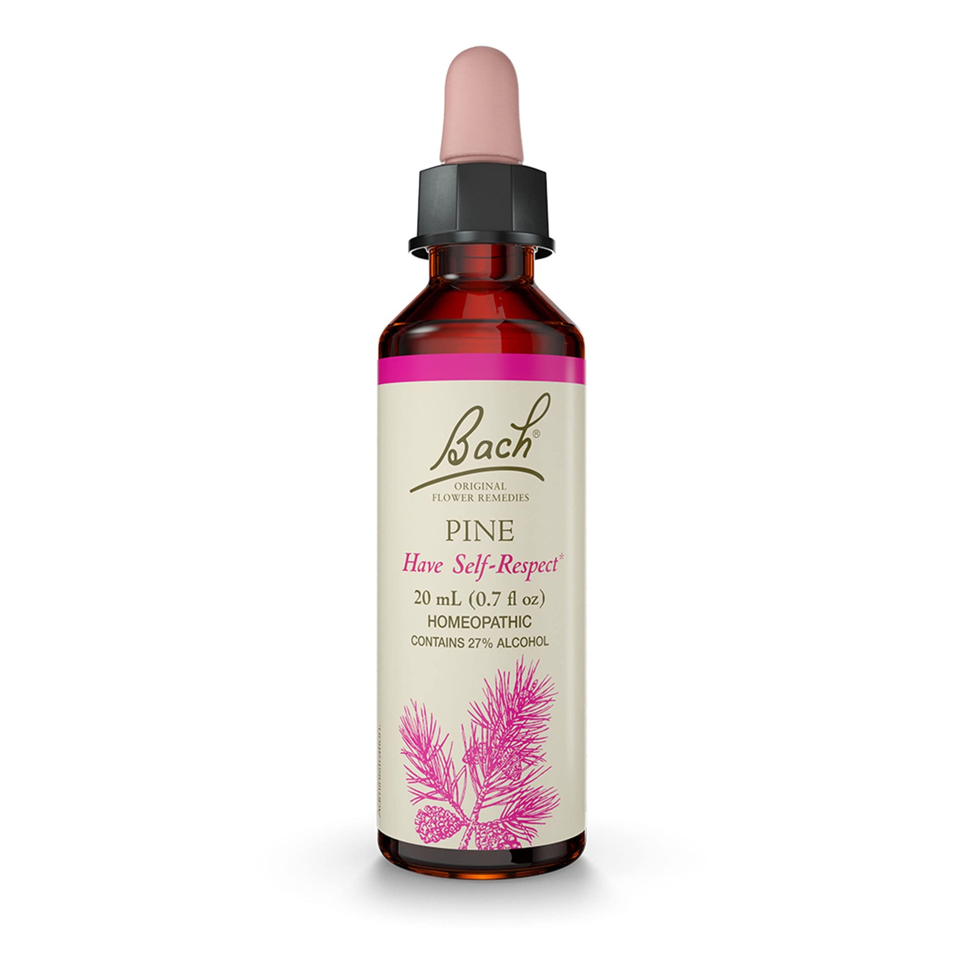 Bach Original Flower Remedies, Pine for Self Respect, Natural Homeopathic Flower Essence BachAu supplements