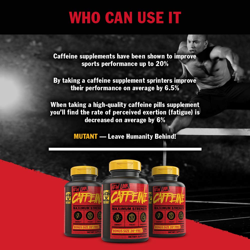 Mutant Caffeine - Pure, Restore Mental Alertness or Wakefulness When Fatigued MutantUS supplements